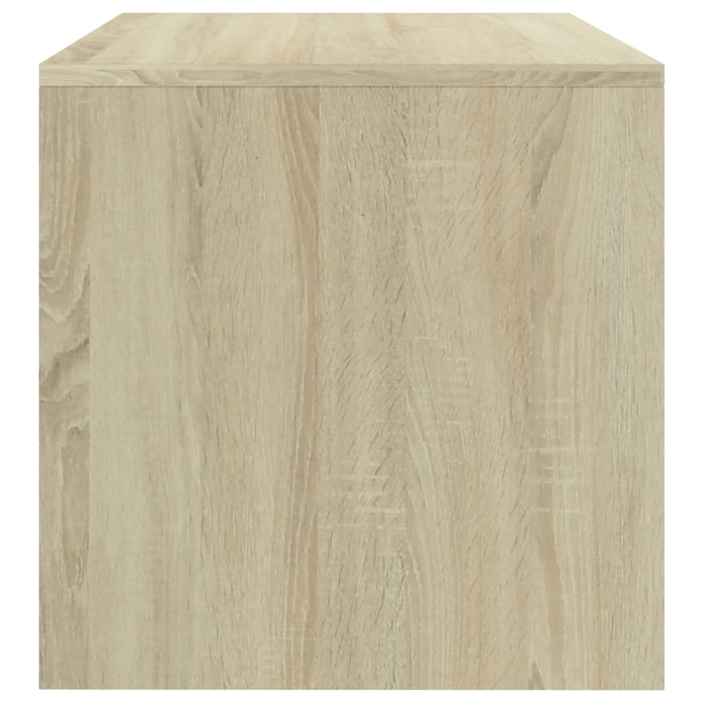 vidaXL Nachtkastje 40x30x30 cm bewerkt hout wit en sonoma eikenkleurig