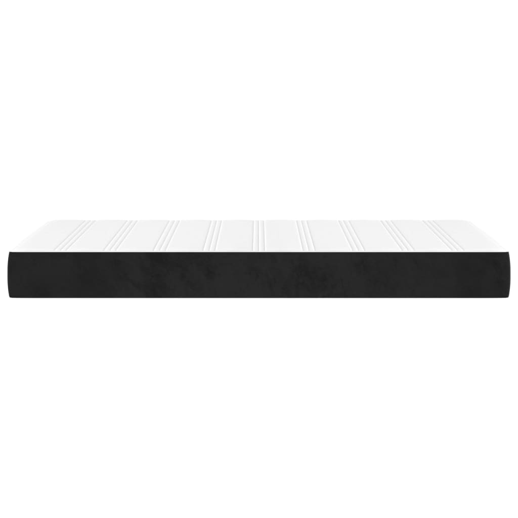 vidaXL Pocketveringmatras 100x200x20 cm fluweel zwart