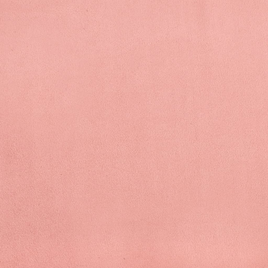 vidaXL Hoofdbord met randen 203x23x118/128 cm fluweel roze