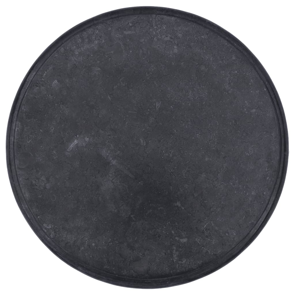 vidaXL Tafelblad Ø60x2,5 cm marmer zwart