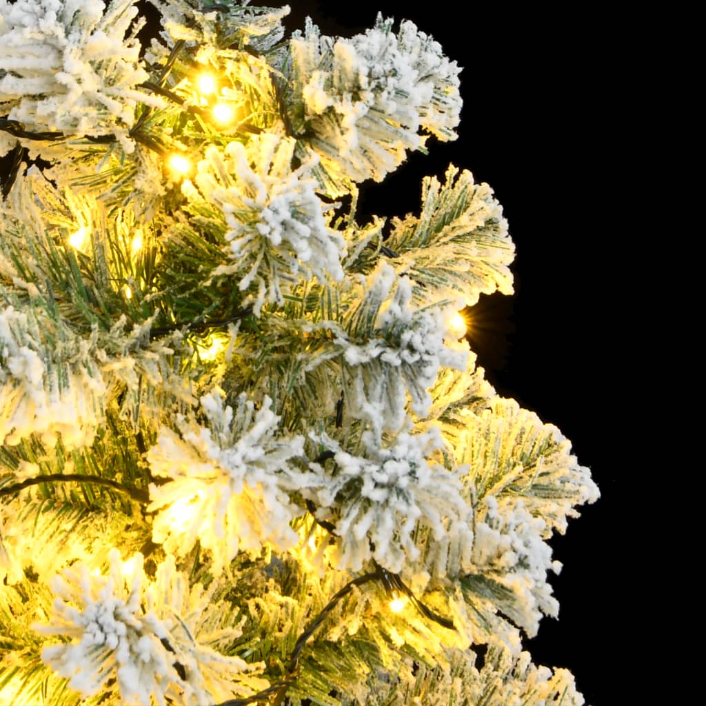 vidaXL Kunstkerstboom met scharnieren 150 LED's en sneeuw 150 cm
