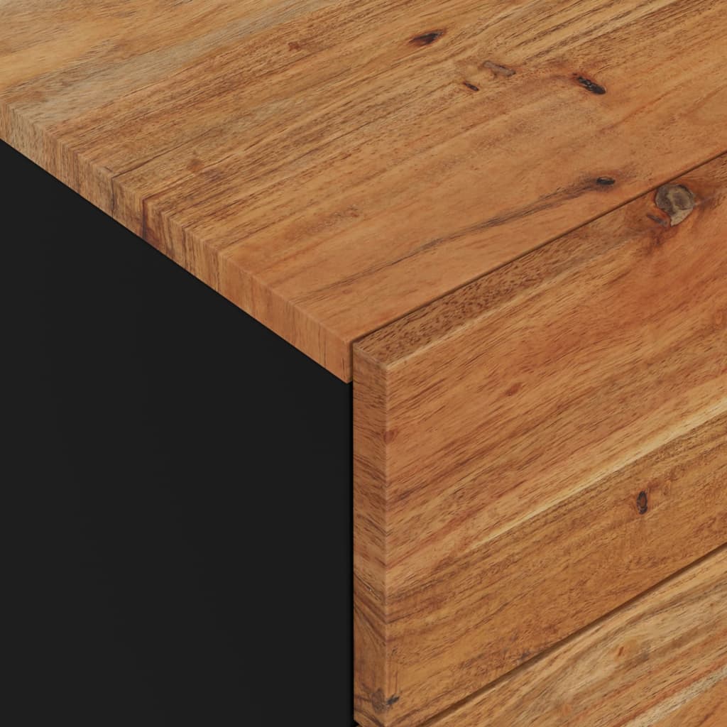 vidaXL Nachtkastje 50x33x60 cm massief acaciahout en bewerkt hout