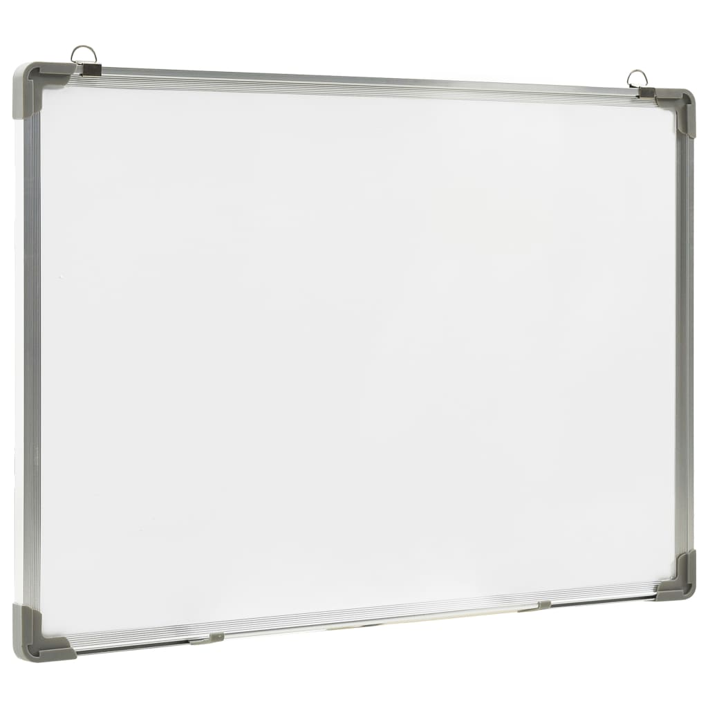 vidaXL Whiteboard magnetisch 70x50 cm staal wit