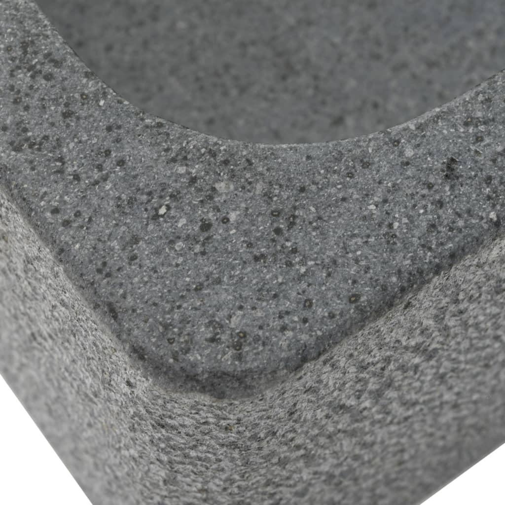 vidaXL Gootsteen 45x30x15 cm riviersteen zwart