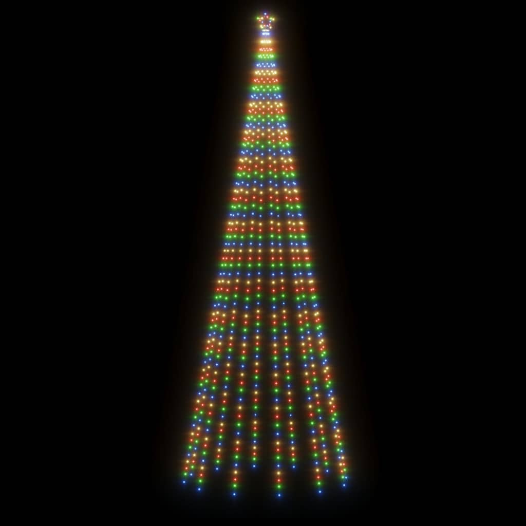vidaXL Kerstboom met grondpin 732 LED's meerkleurig 500 cm
