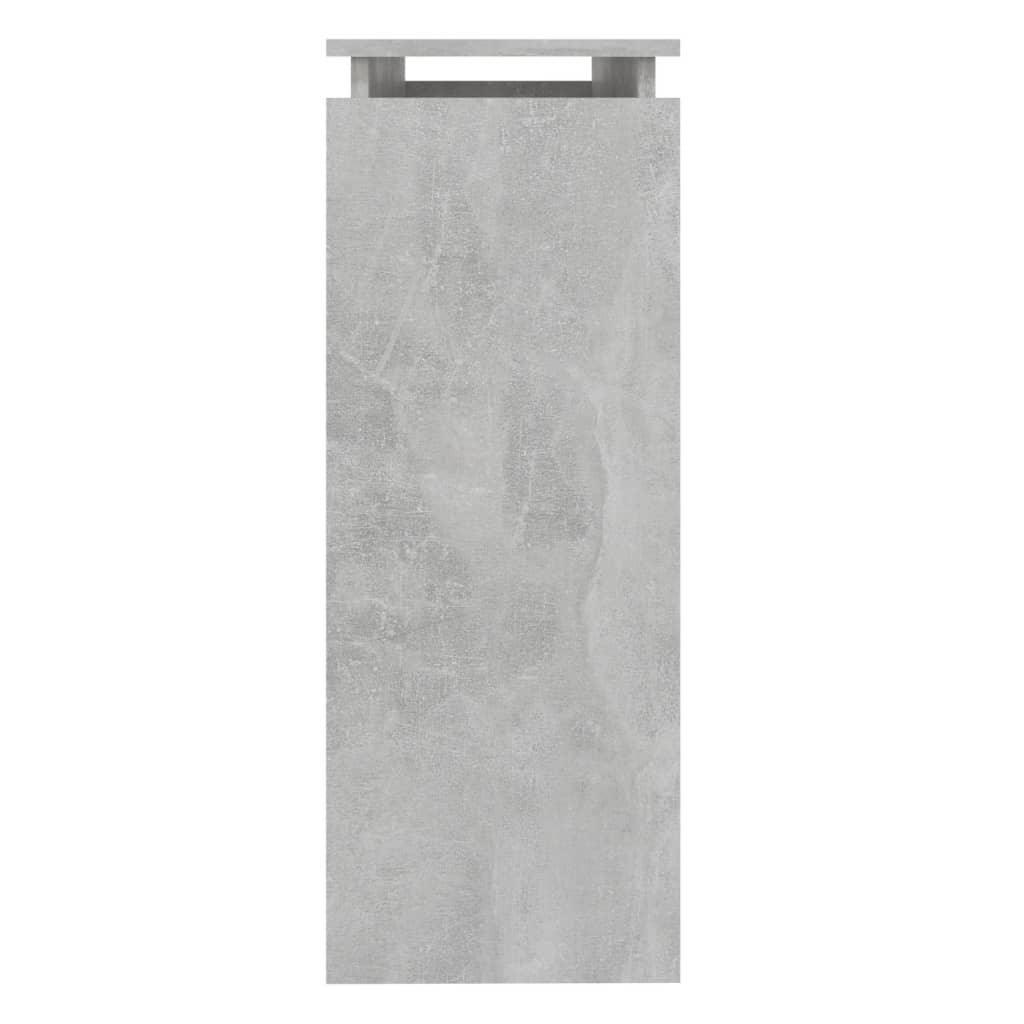 vidaXL Wandtafel 102x30x80 cm spaanplaat betongrijs