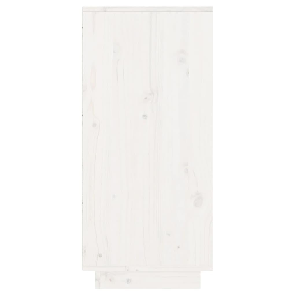 vidaXL Wandkast 60x34x75 cm massief grenenhout wit