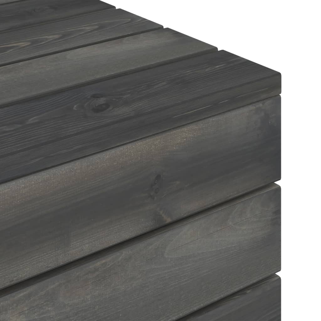 vidaXL 12-delige Loungeset pallet massief grenenhout donkergrijs