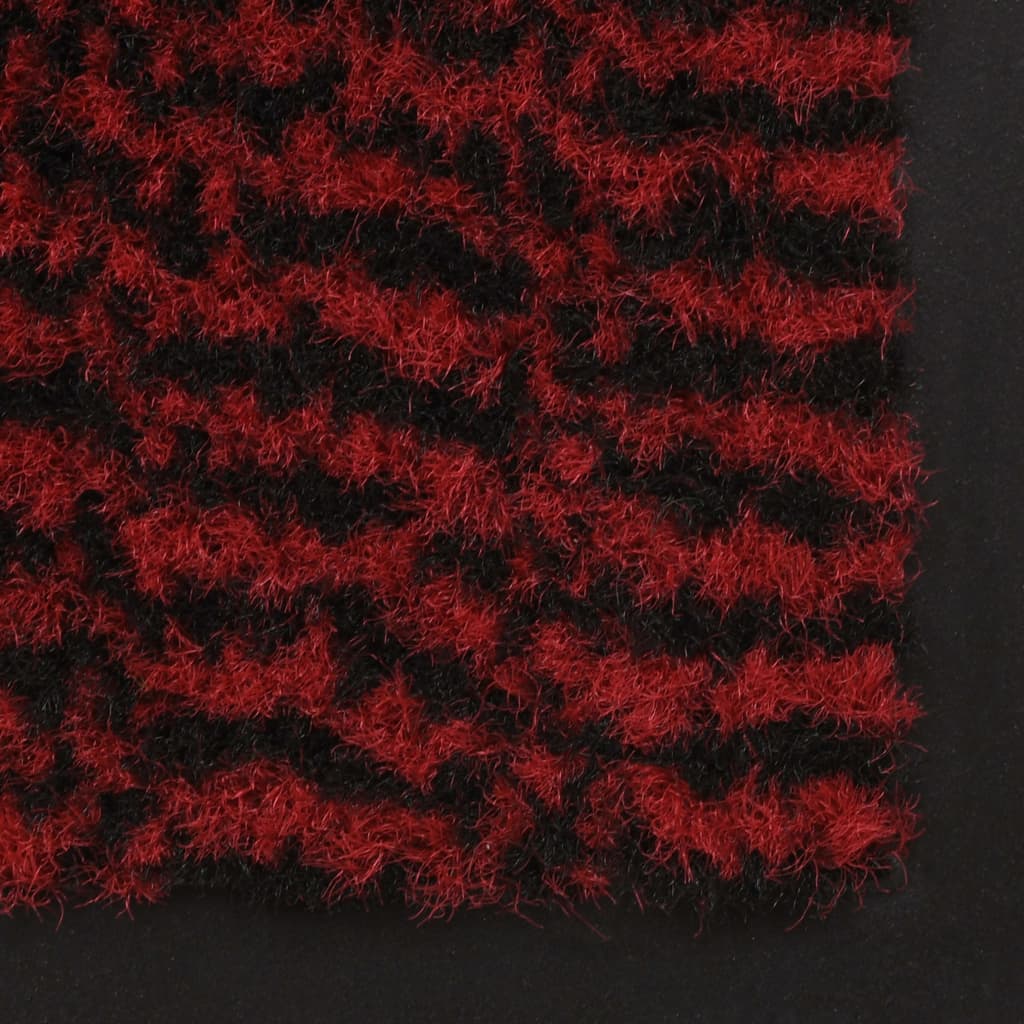 vidaXL Droogloopmat rechthoekig getuft 120x180 cm rood