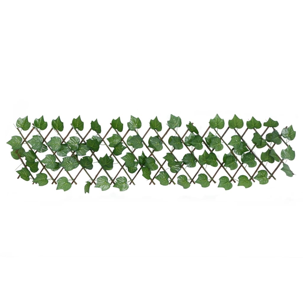 vidaXL Kunstplant druivenblad op latwerk uittrek baar 180x20 cm groen