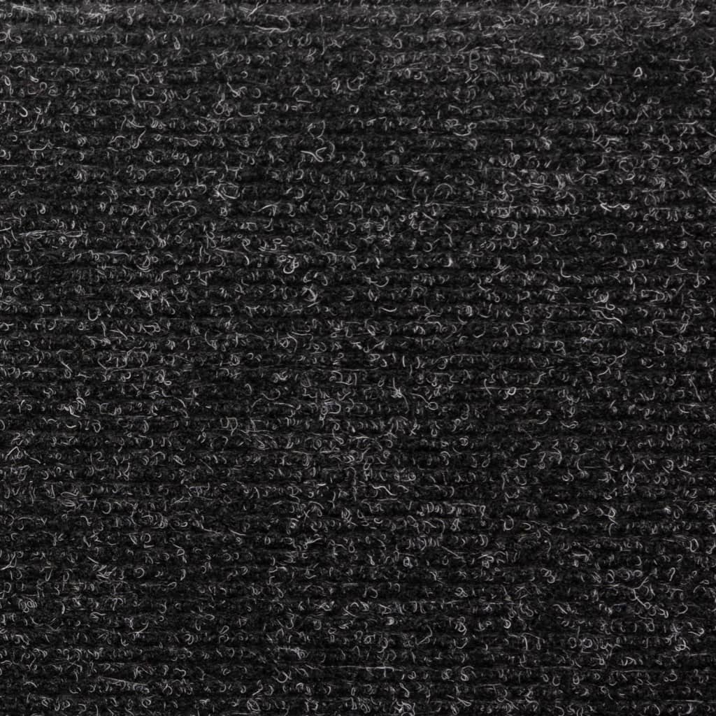 vidaXL Trapmatten 15 st 65x21x4 cm naaldvilt zwart
