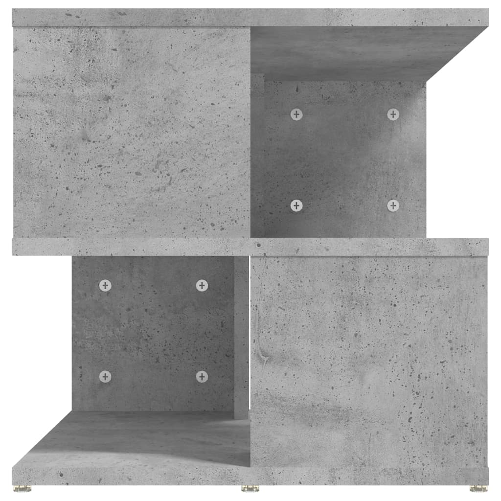 vidaXL Bijzettafel 40x40x40 cm spaanplaat betongrijs