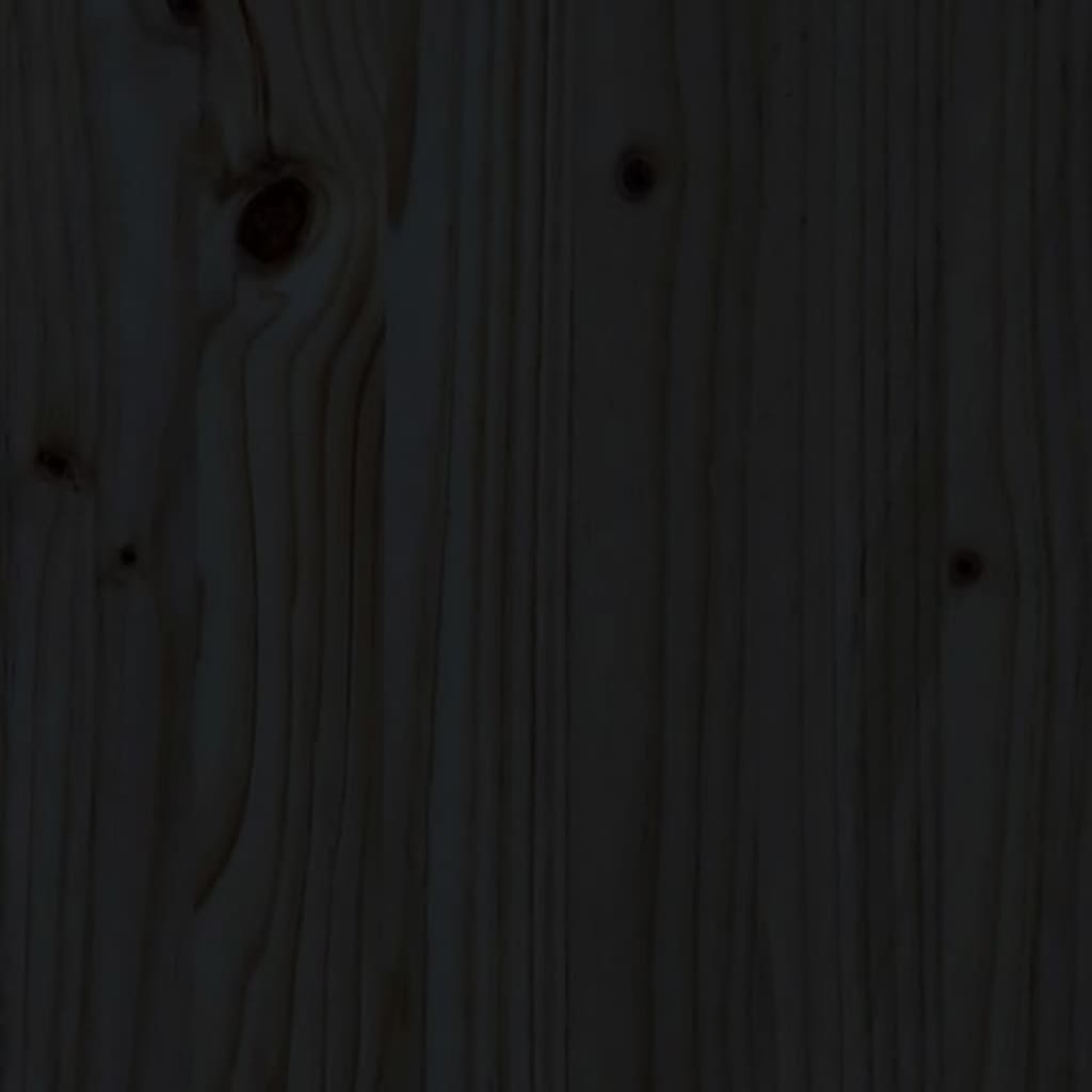 vidaXL Hoofdbord 125,5x4x100 cm massief grenenhout zwart