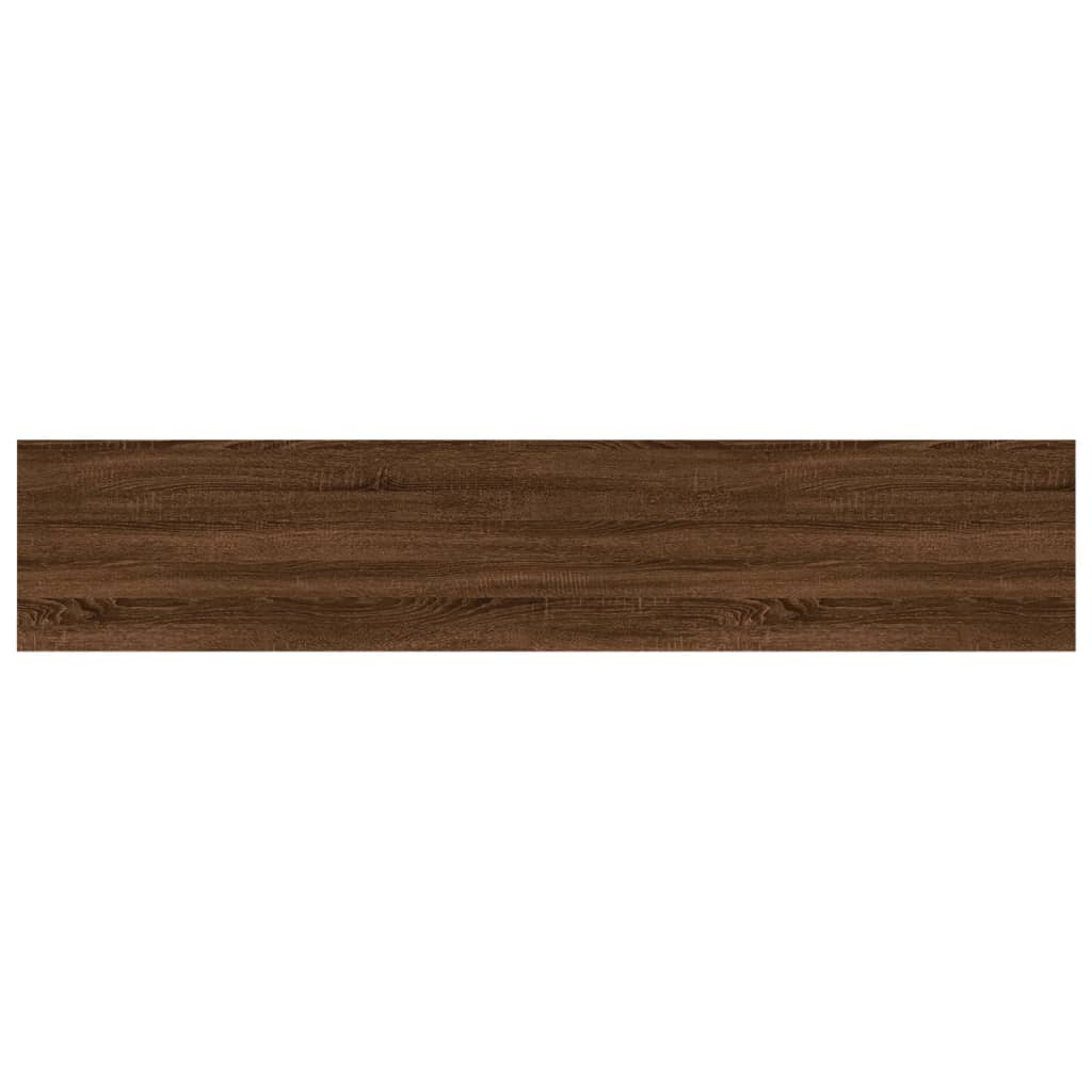 vidaXL Wandschappen 4 st 100x20x1,5 cm bewerkt hout bruineikenkleurig