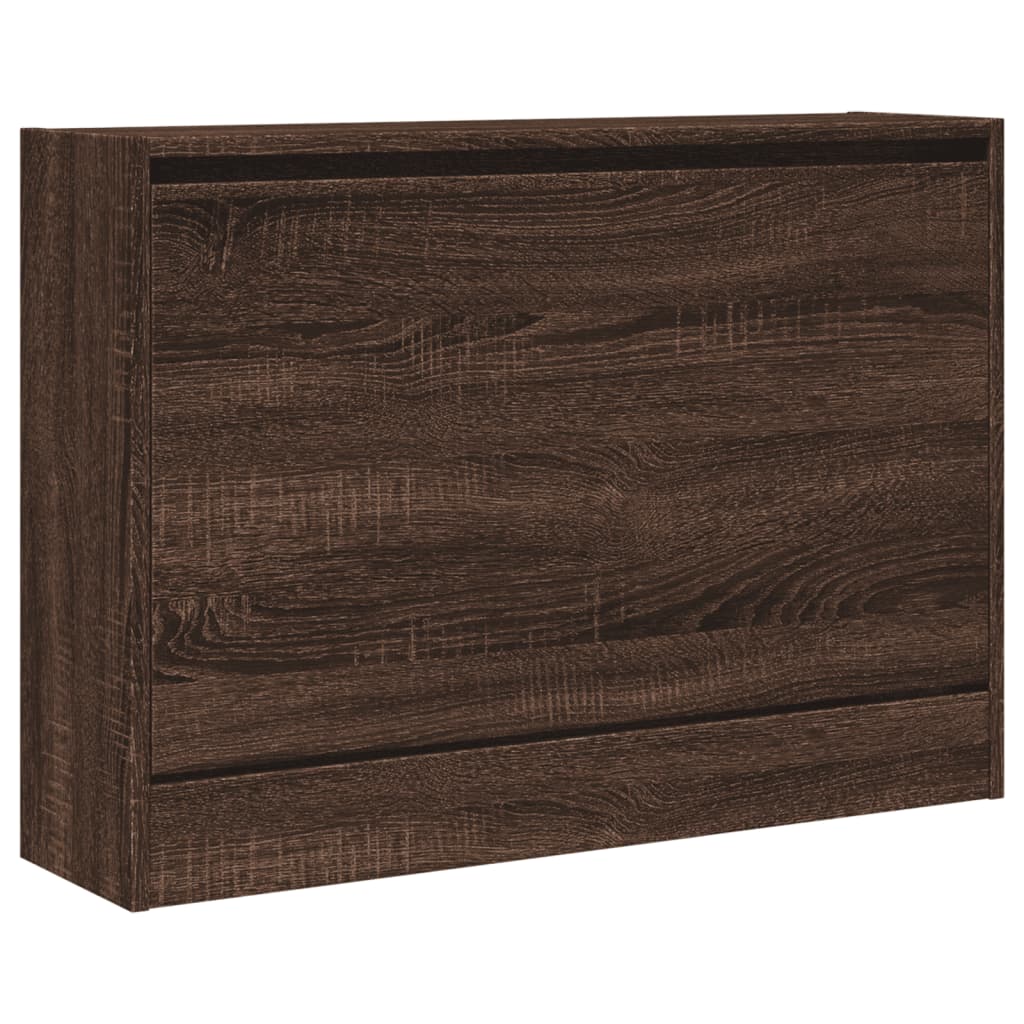 vidaXL Schoenenkast 80x21x57 cm bewerkt hout bruineikenkleurig