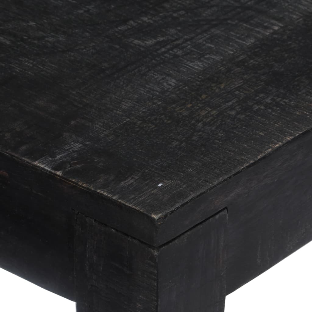vidaXL Wandtafel 118x30x76 cm massief mangohout zwart