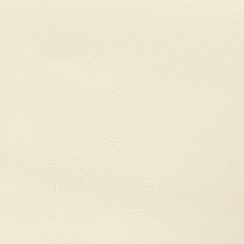 vidaXL Hoofdbord met randen 83x16x78/88 cm kunstleer crèmekleurig
