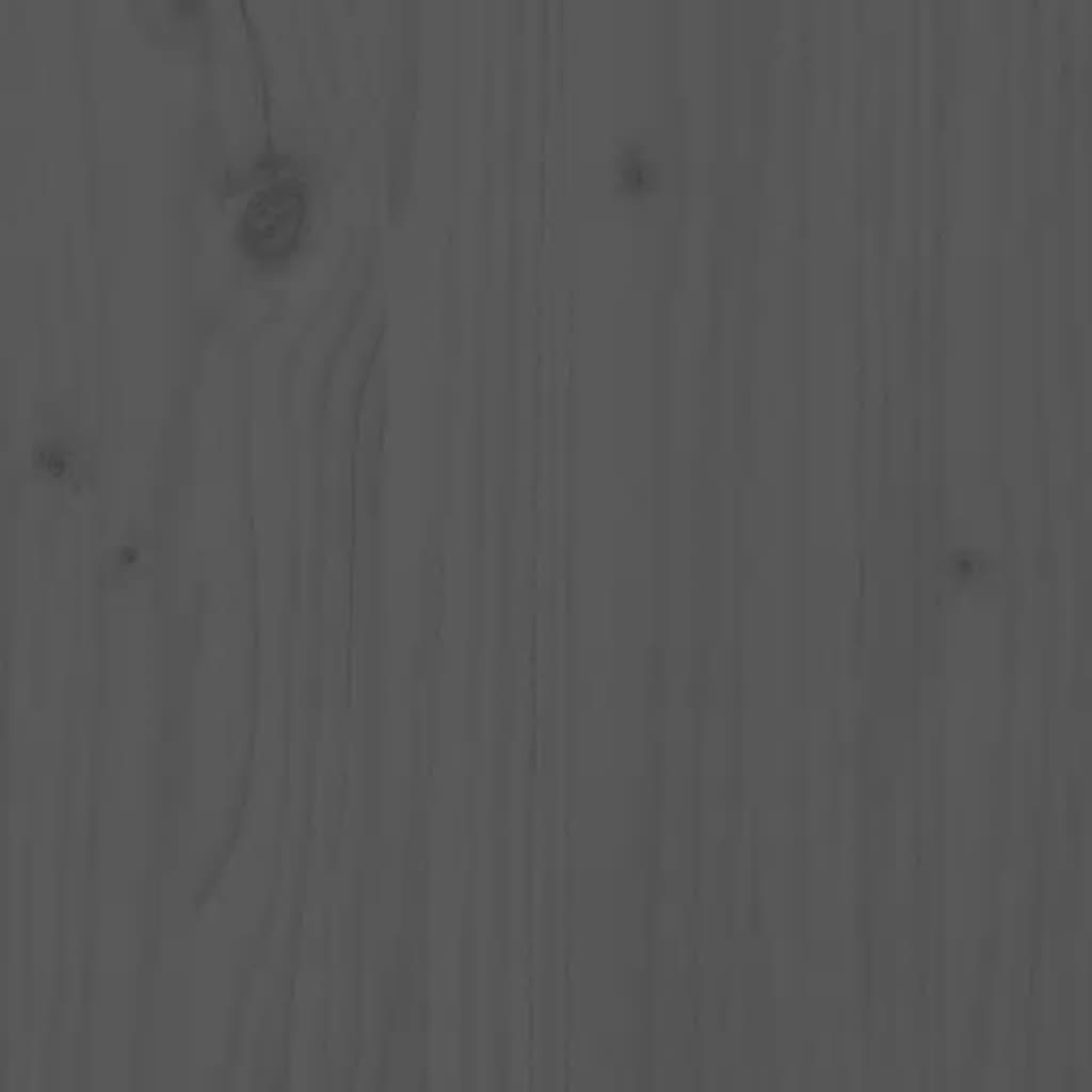 vidaXL Hoofdbord 146x4x100 cm massief grenenhout grijs