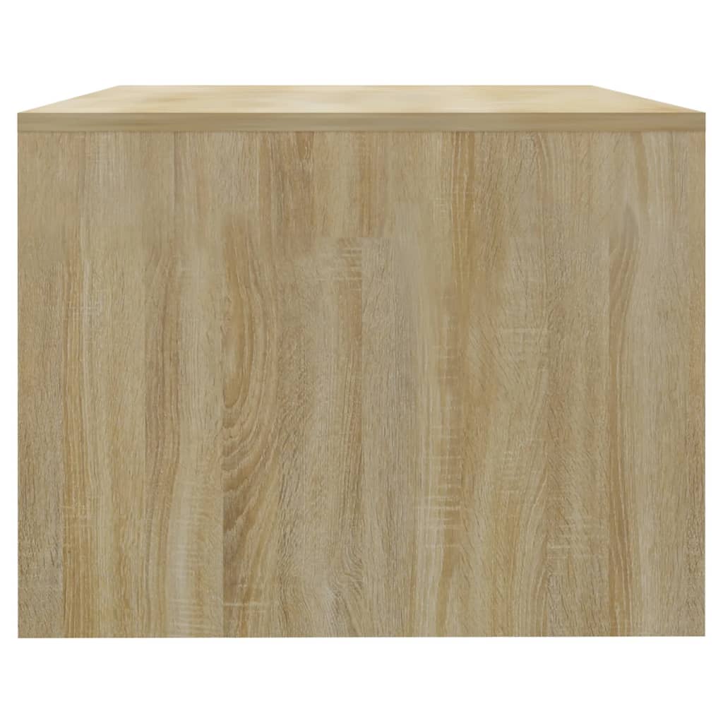 vidaXL Salontafel 102x55x42 cm bewerkt hout wit en sonoma eikenkleurig
