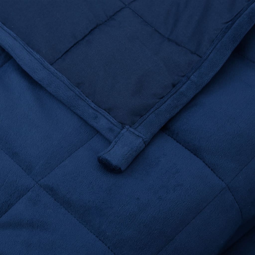 vidaXL Verzwaringsdeken 138x200 cm 10 kg stof blauw