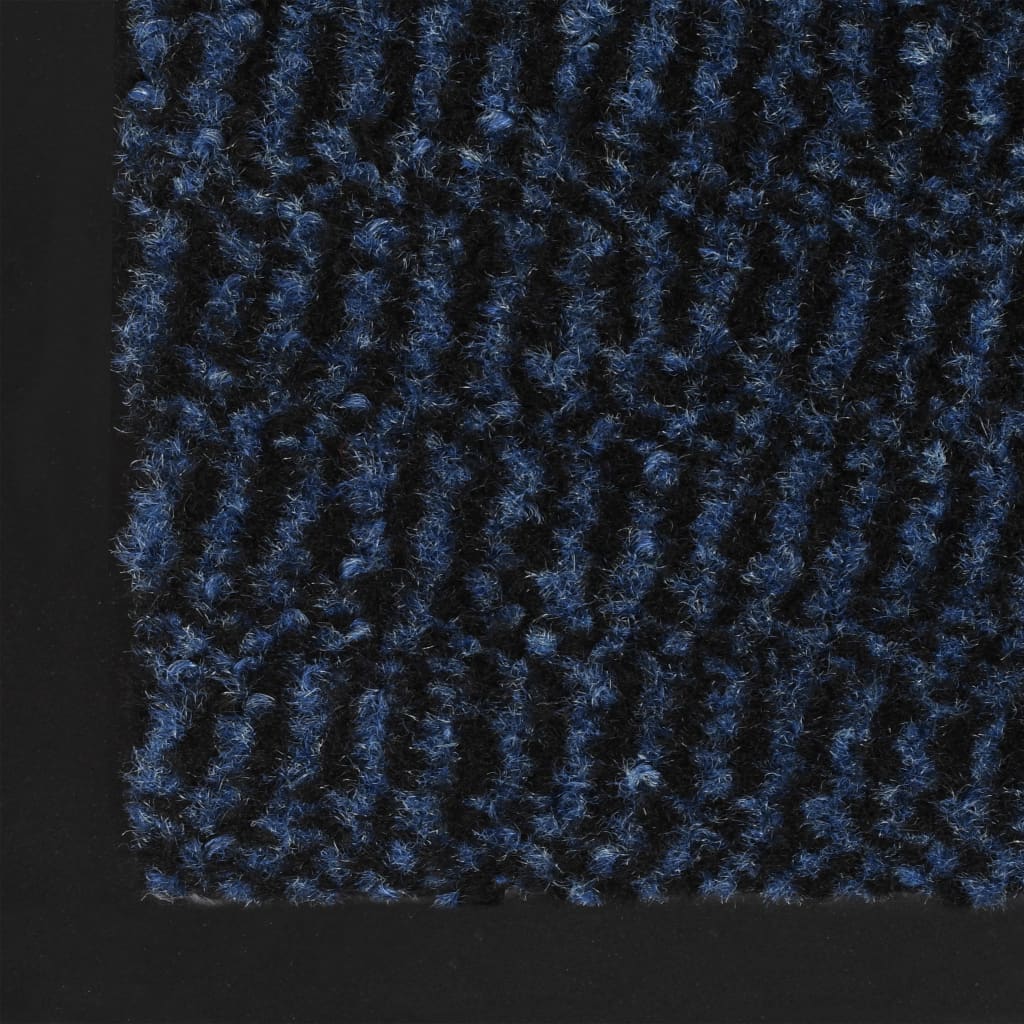 vidaXL Droogloopmatten 2 st rechthoekig getuft 60x90 cm blauw