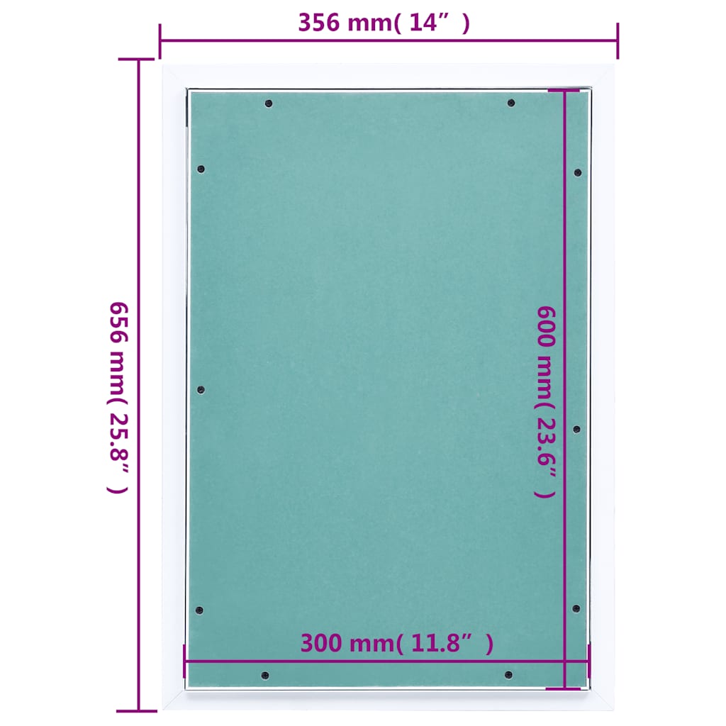 Heavy Duty toegangspaneel met gipsplaatdeur en aluminium frame revisieklep (200 mm x 200 mm