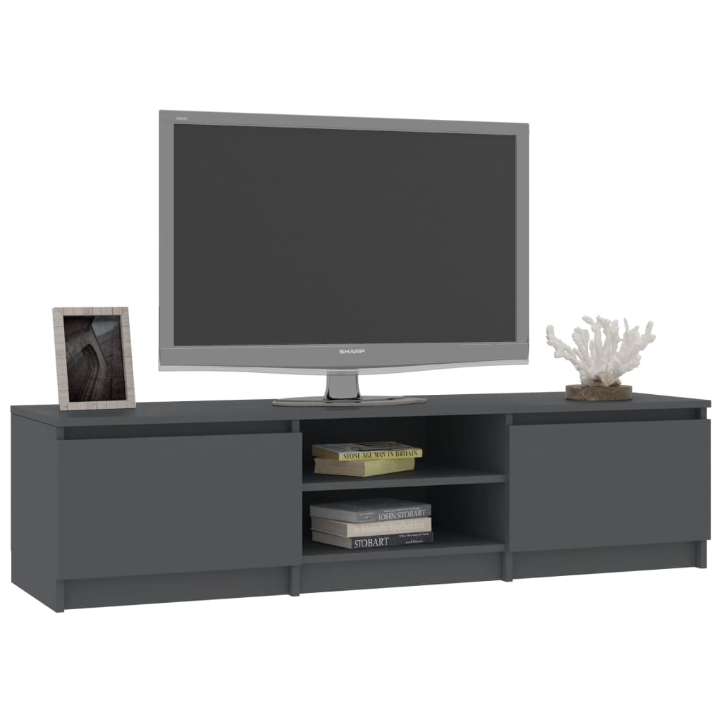 vidaXL Tv-meubel 140x40x35,5 cm bewerkt hout grijs