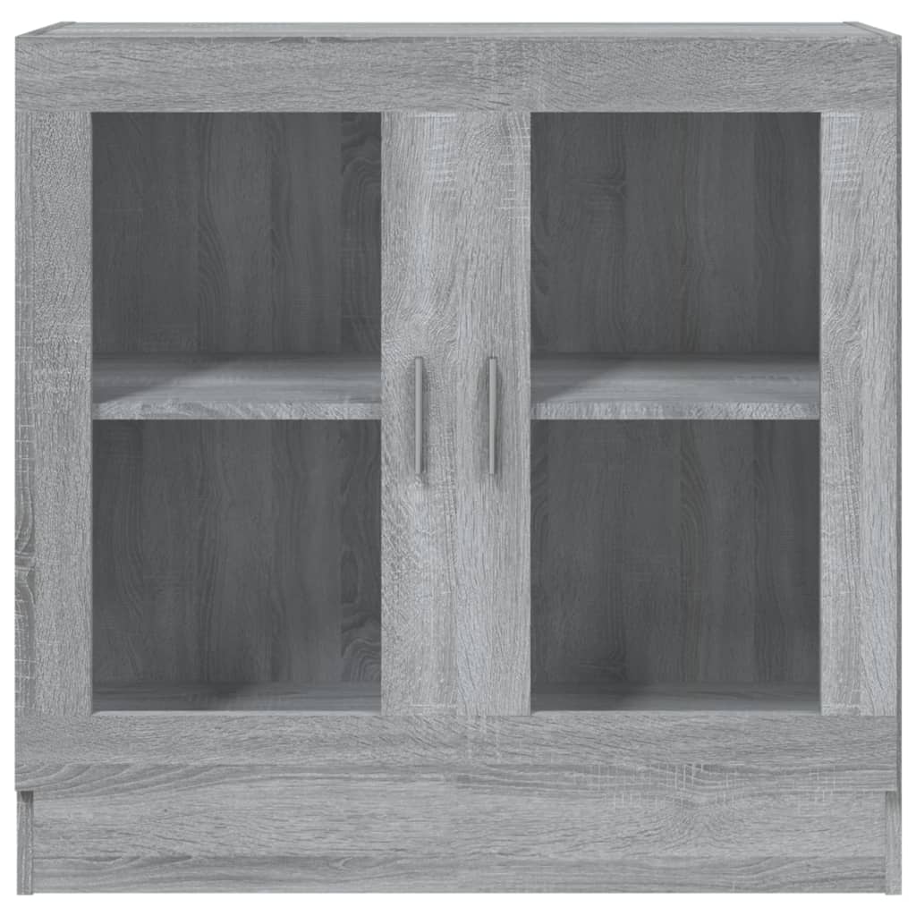 vidaXL Vitrinekast 82,5x30,5x80 cm bewerkt hout grijs sonoma eiken