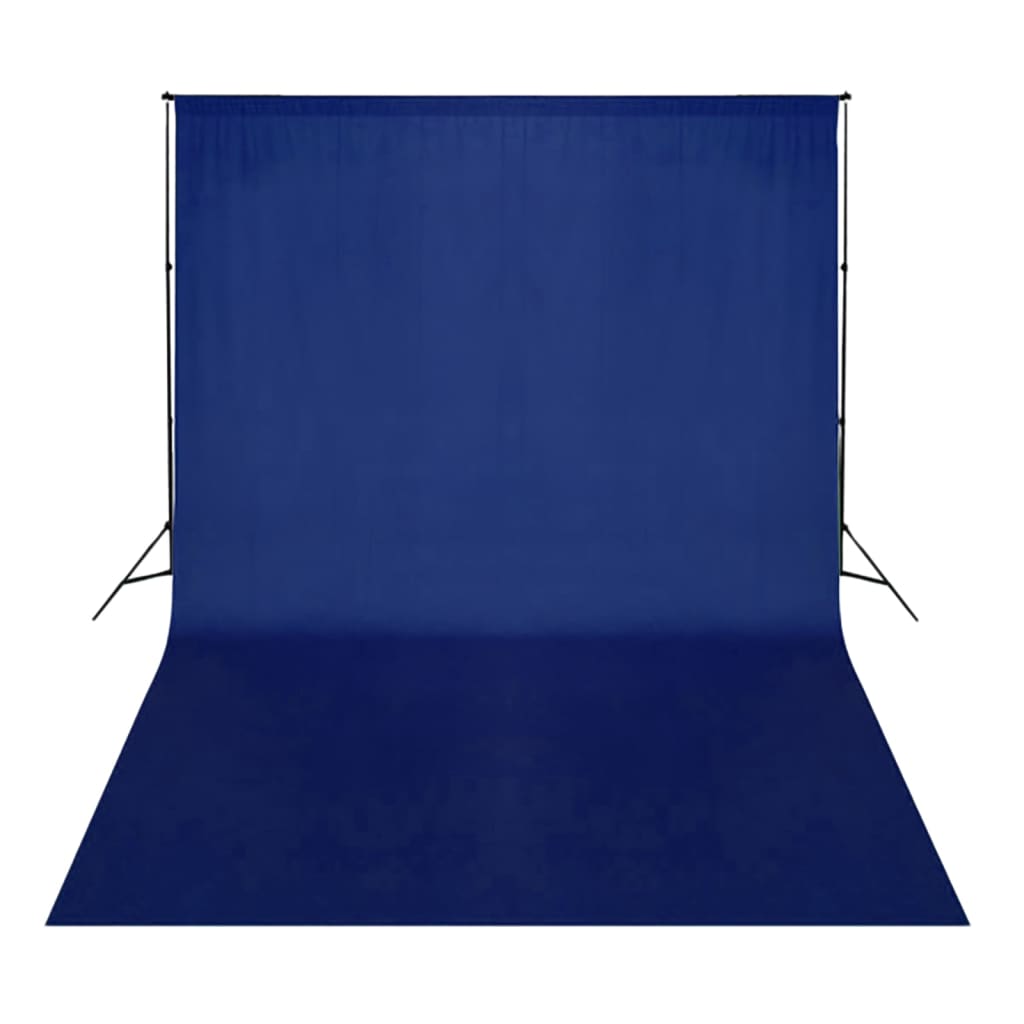 vidaXL Achtergrond chromakey 500x300 cm katoen blauw