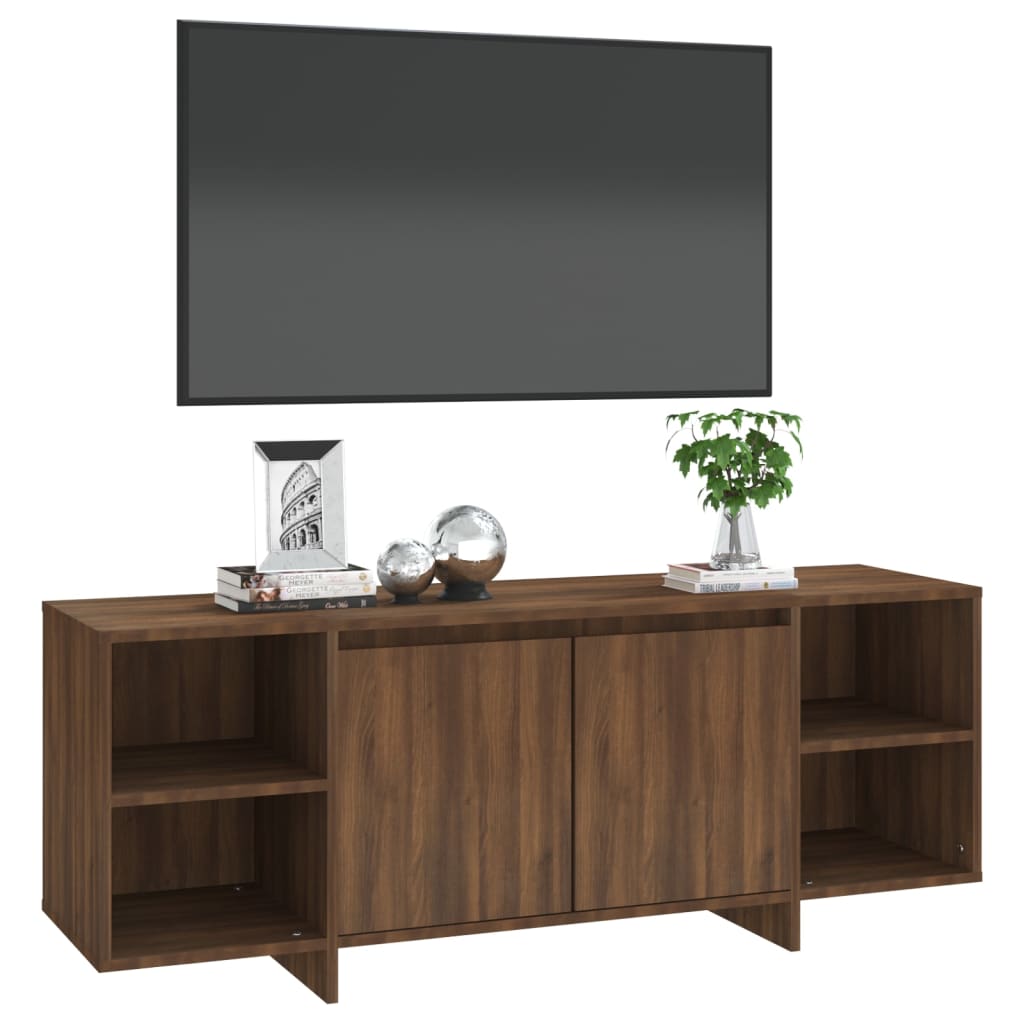 vidaXL Tv-meubel 130x35x50 cm spaanplaat bruineikenkleurig