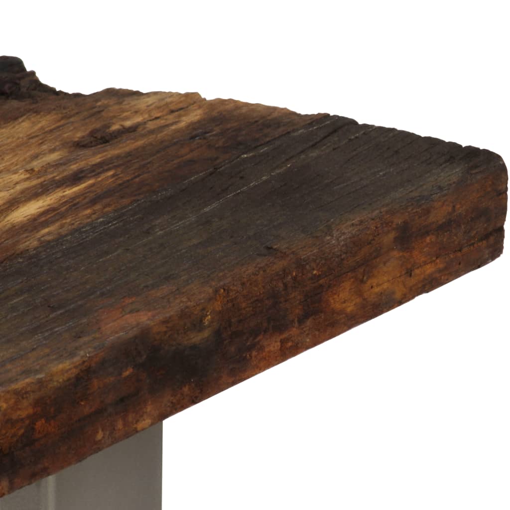 vidaXL Wandtafel 120x35x76 cm gerecycled hout en staal