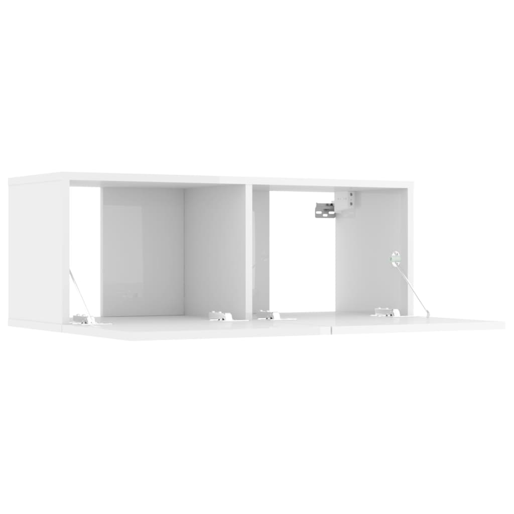 vidaXL Tv-meubelen 2 st 80x30x30 cm bewerkt hout hoogglans wit