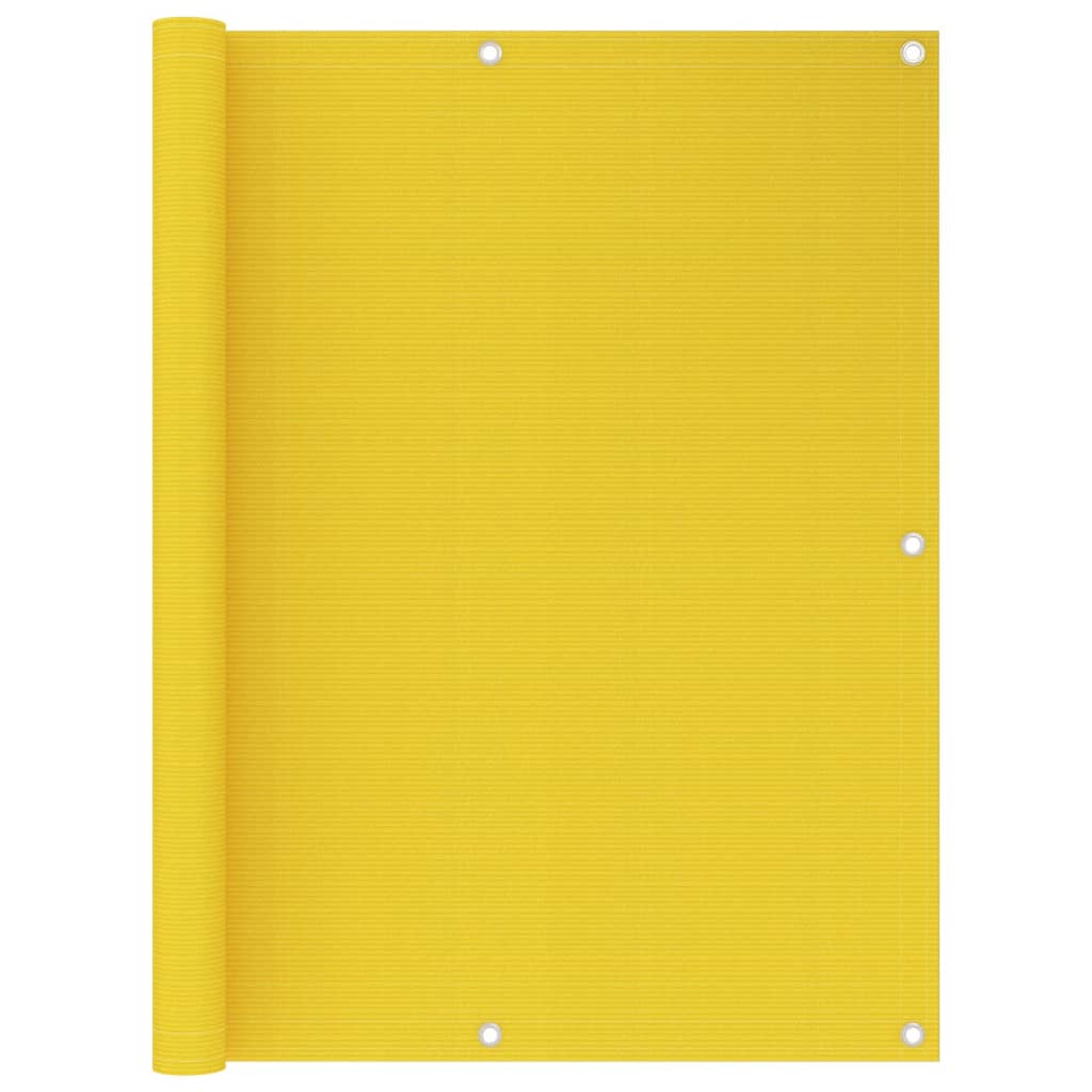vidaXL Balkonscherm 120x300 cm HDPE geel