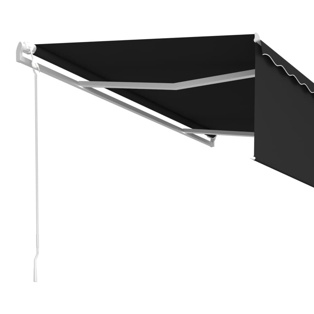 vidaXL Luifel automatisch uittrekbaar met rolgordijn 5x3 m antraciet