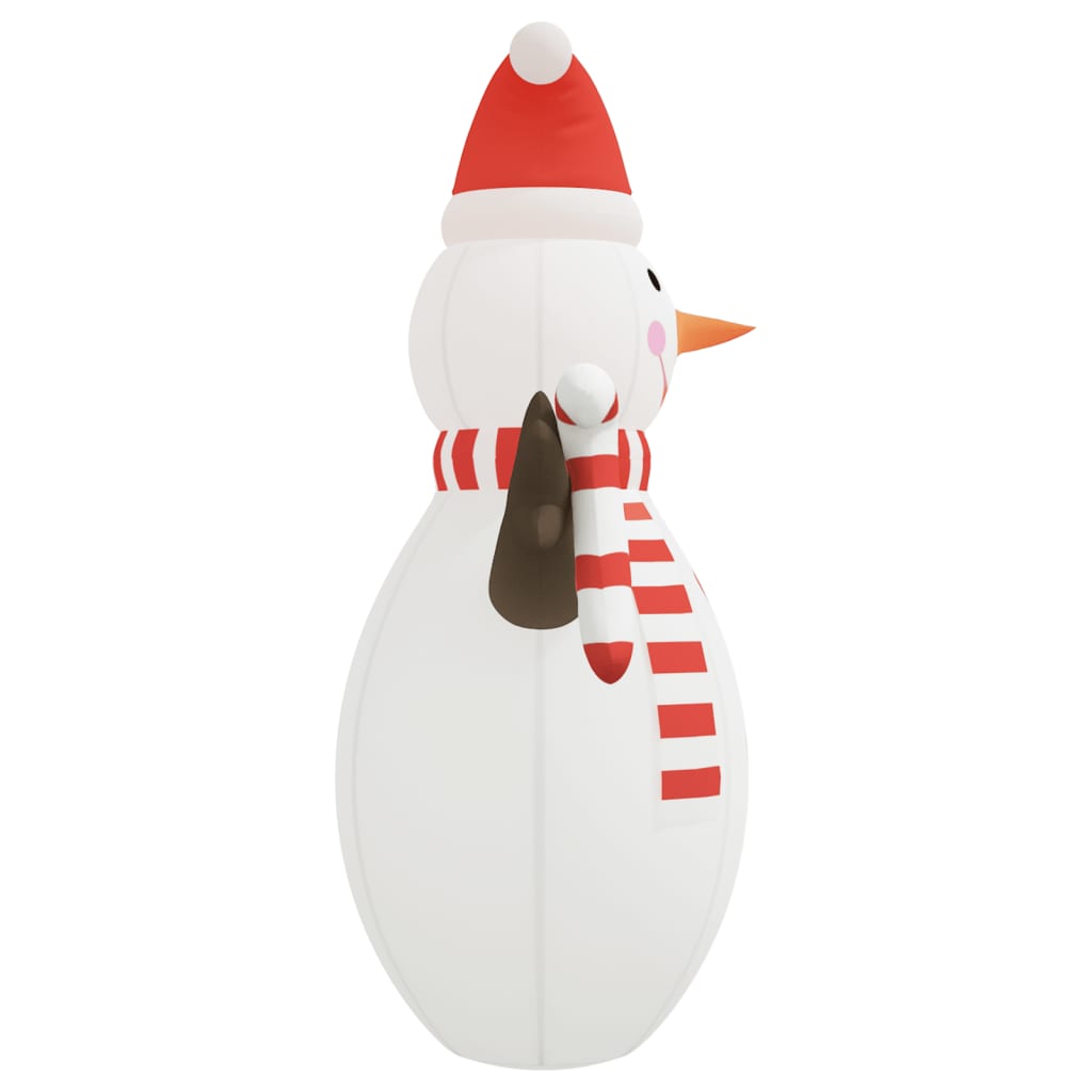 VidaXL Sneeuwpop opblaasbaar met LED's 630 cm