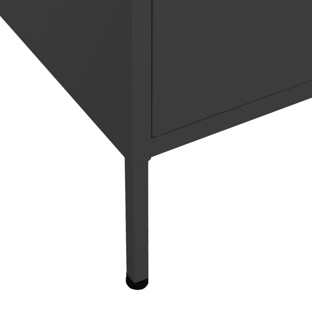 vidaXL Opbergkast 80x35x101,5 cm staal zwart