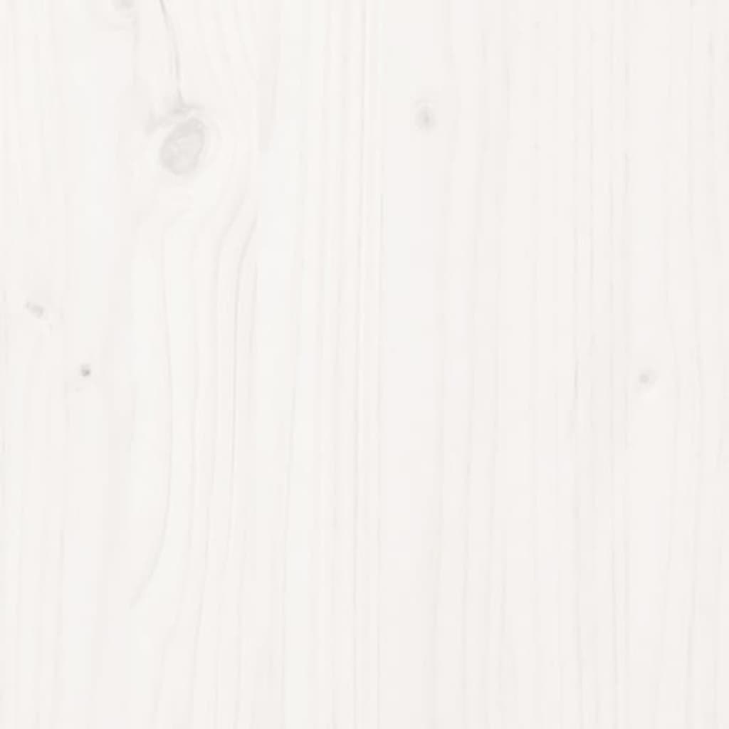 vidaXL Tuinbank met tafel 2-zits massief grenenhout wit