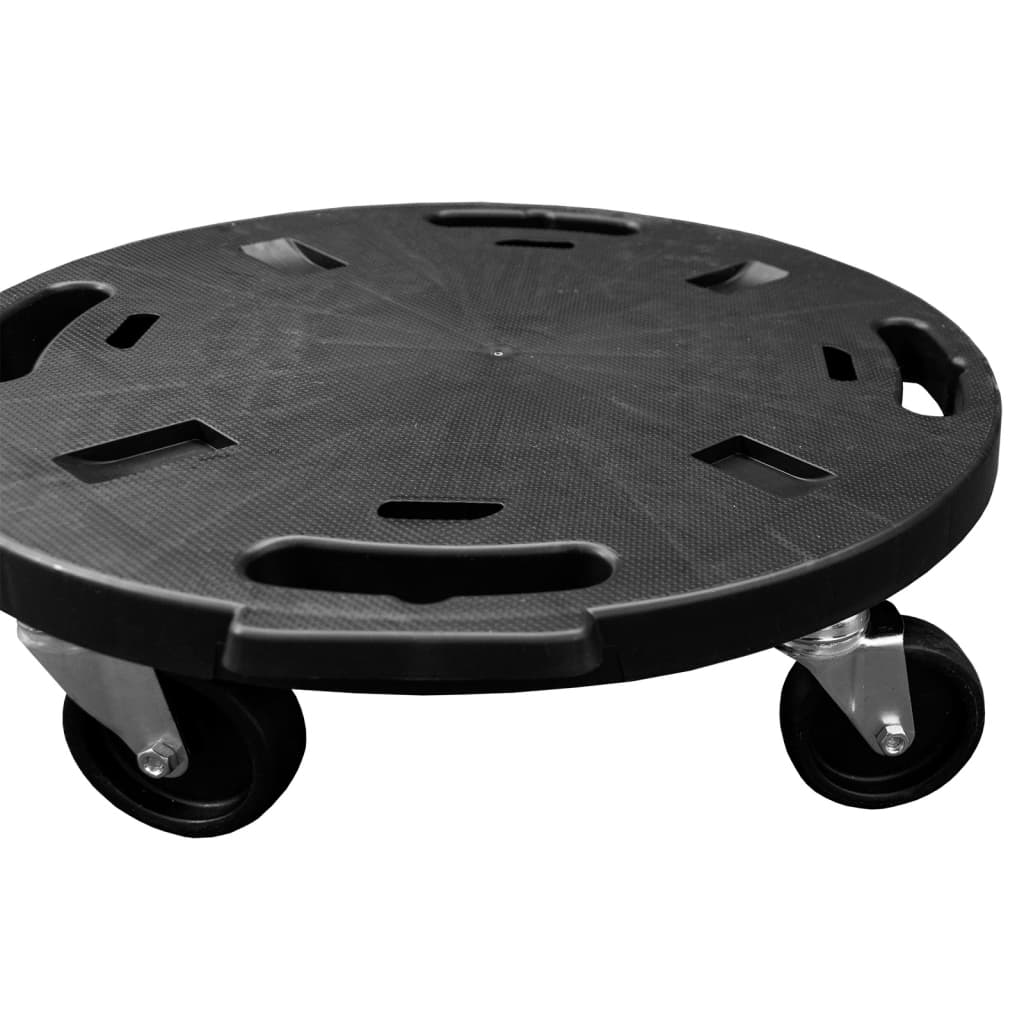vidaXL Plantentrolley met wielen 275 kg diameter 40 cm zwart