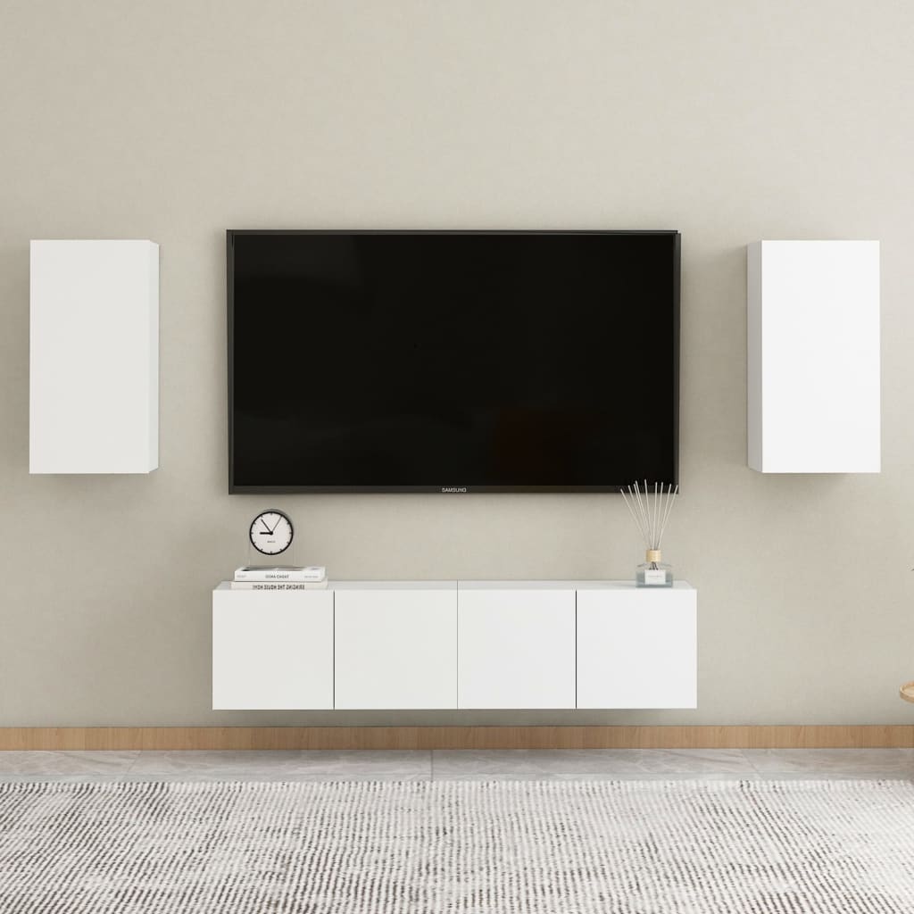 vidaXL Tv-meubelen 2 st 30,5x30x60 cm bewerkt hout wit