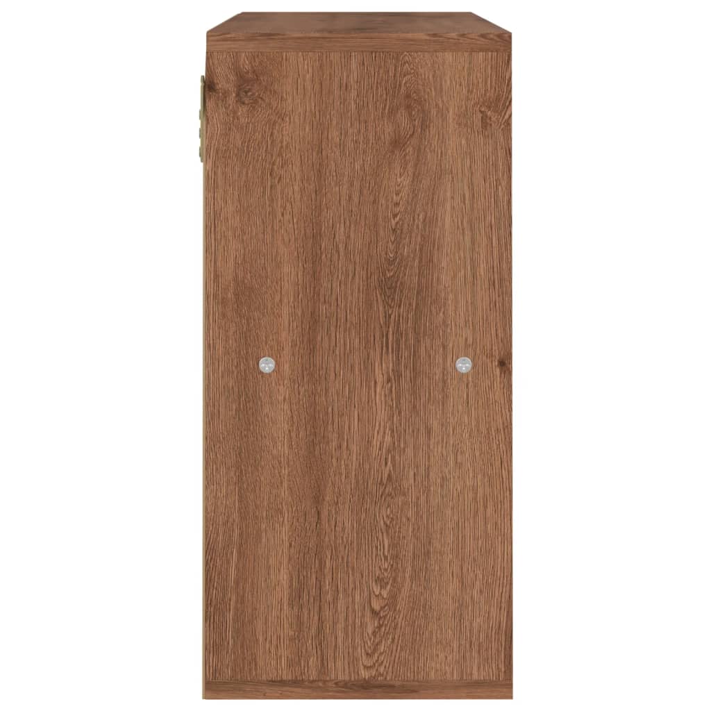 vidaXL Boekenkast 60x27,5x59,5 cm bewerkt hout bruin eikenkleurig