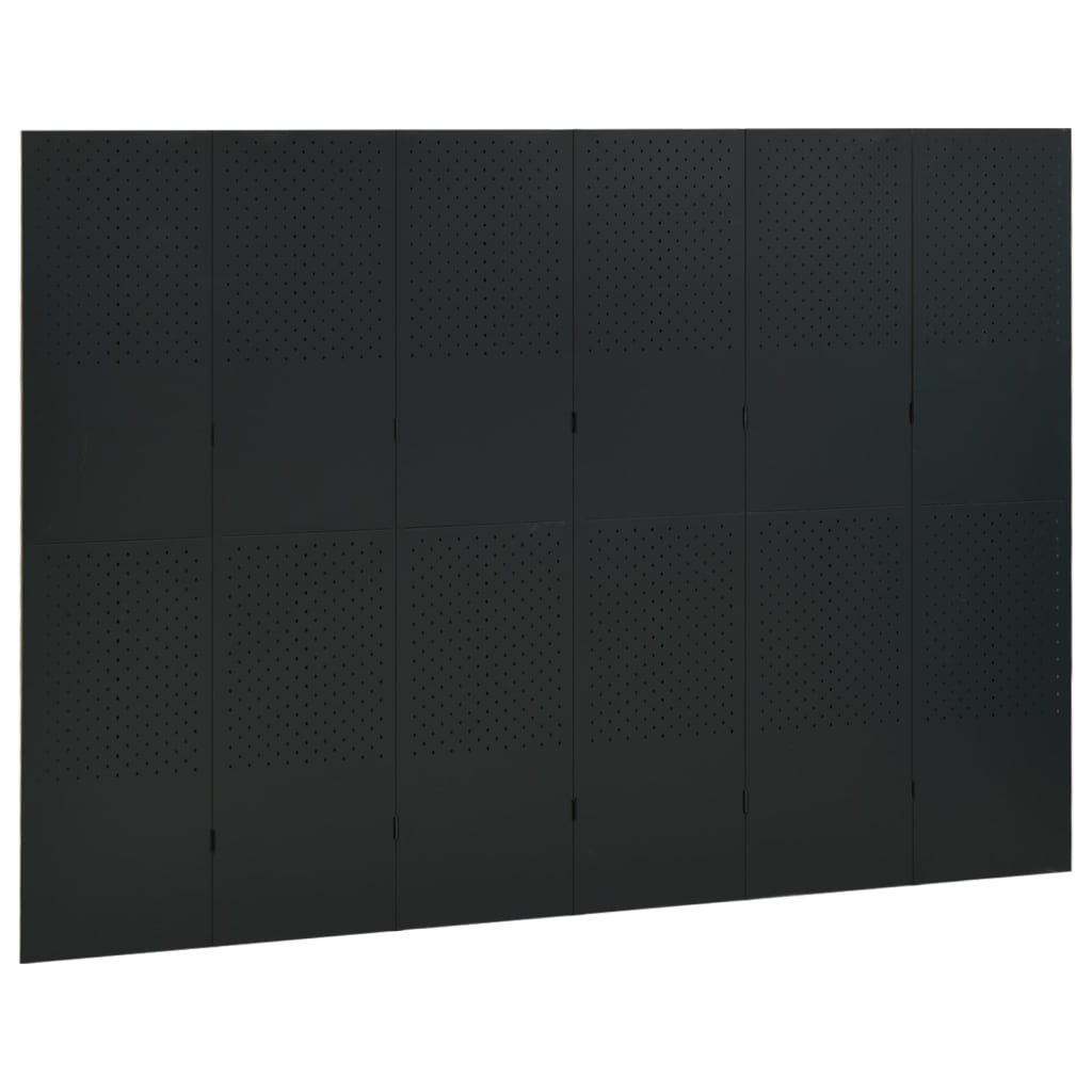 vidaXL Kamerschermen 2 st met 6 panelen 240x180 cm staal zwart