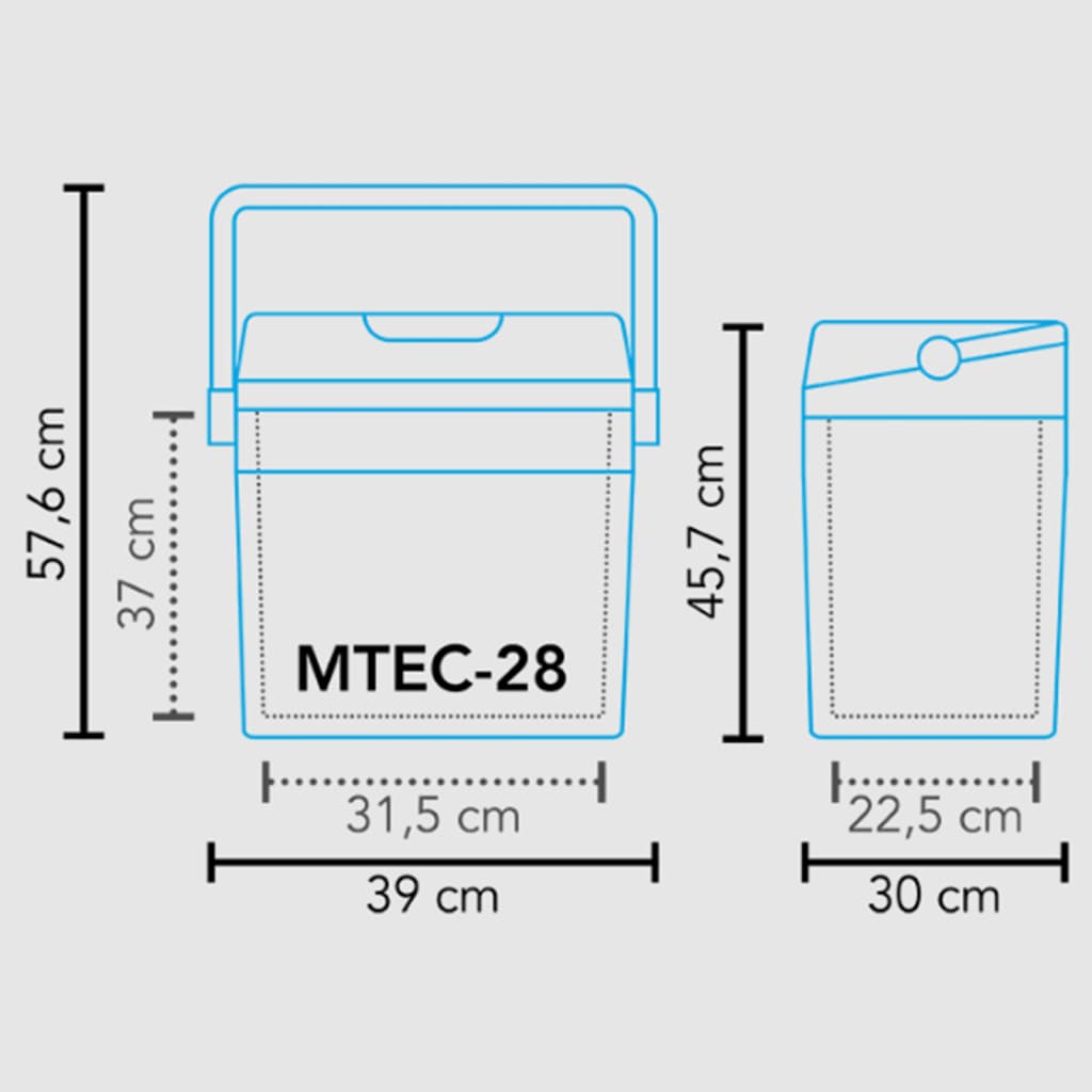 Mestic Koelbox thermo-elektrisch MTEC-28 28 L zwart