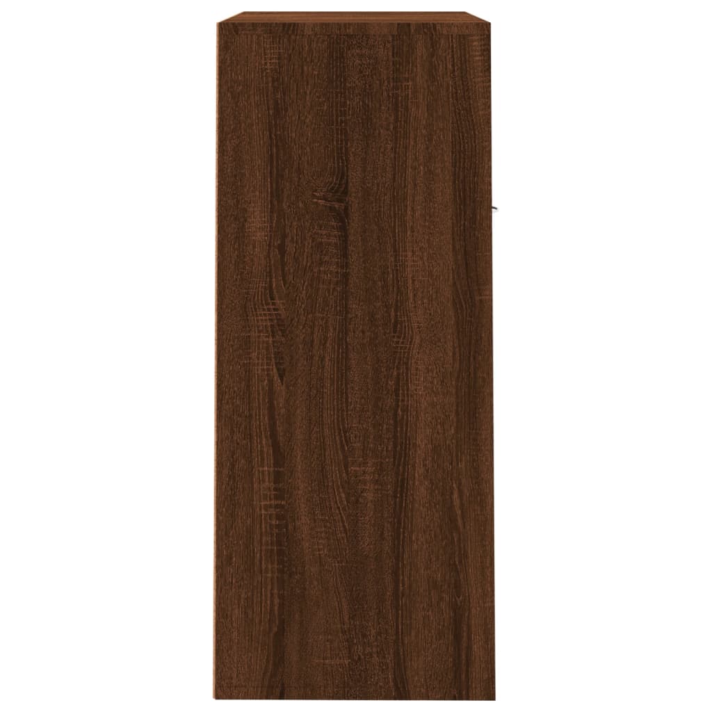 vidaXL Schoenenkast 60x35x84 cm bewerkt hout bruin eikenkleur