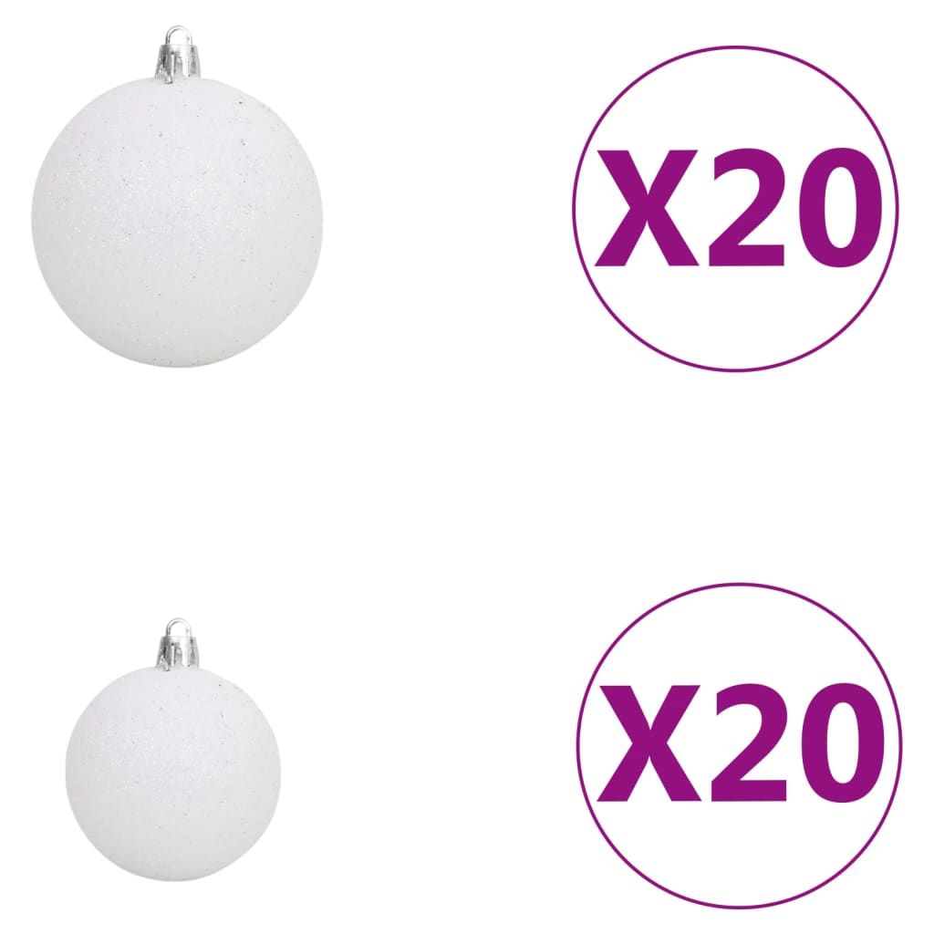 vidaXL Kunstkerstboom met LED's en kerstballen 400 cm groen