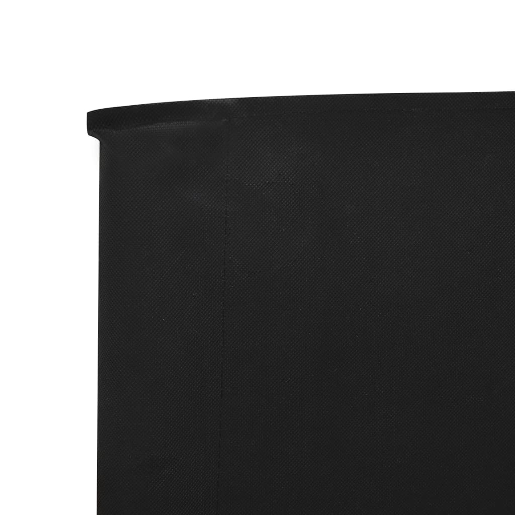 vidaXL Windscherm 3-panelen 400x120 cm stof zwart
