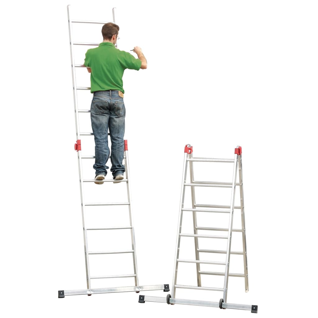 Hailo Steiger en ladder 1-2-3 500 Combi 324 cm aluminium 9459-501