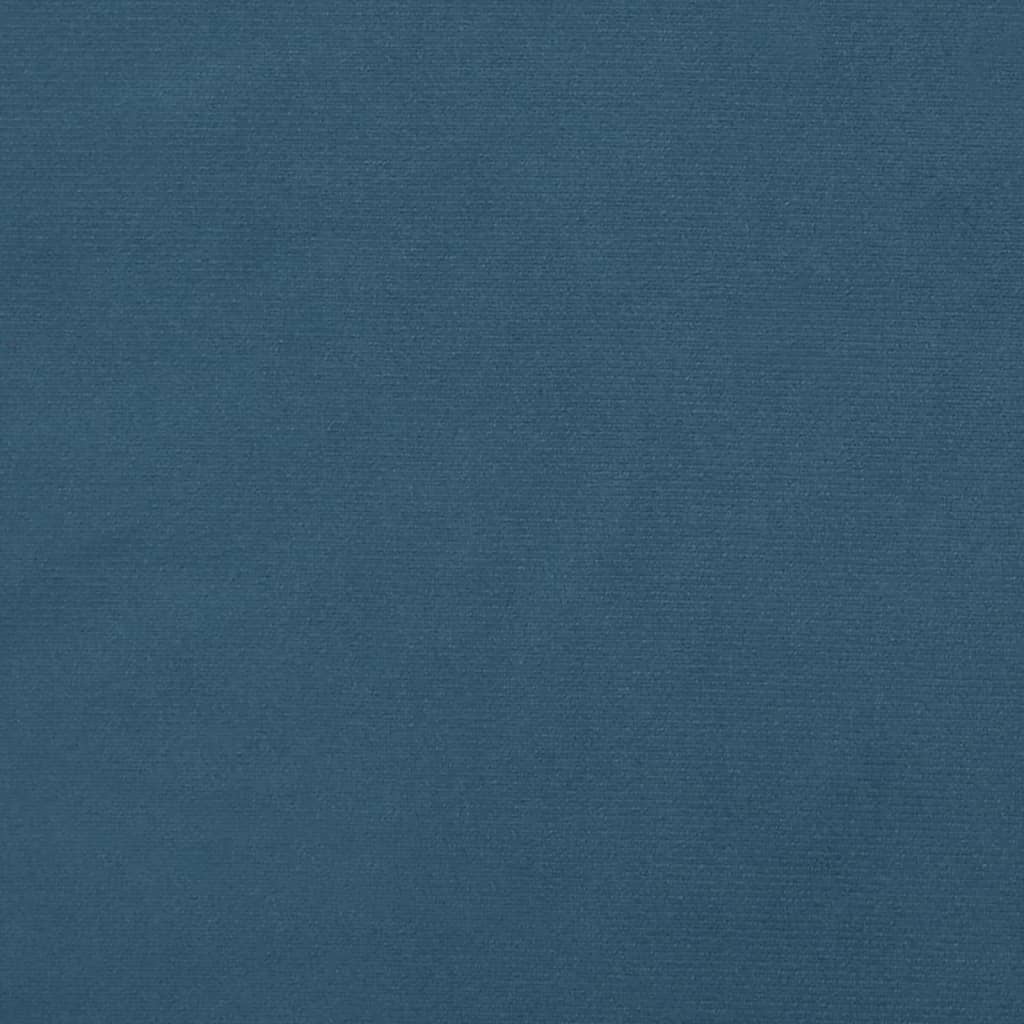 vidaXL Hoofdbord met randen 83x23x118/128 cm fluweel donkerblauw