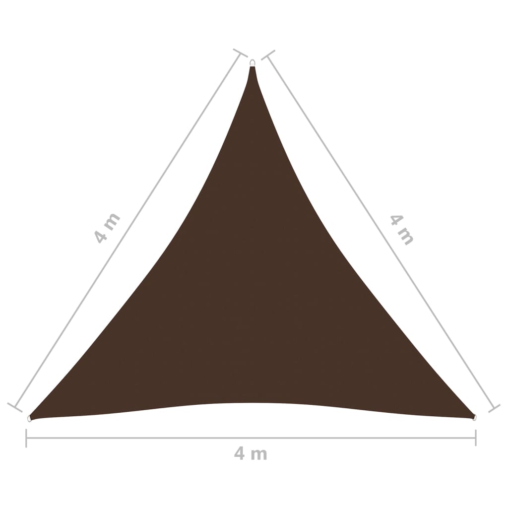 vidaXL Zonnescherm driehoekig 4x4x4 m oxford stof bruin