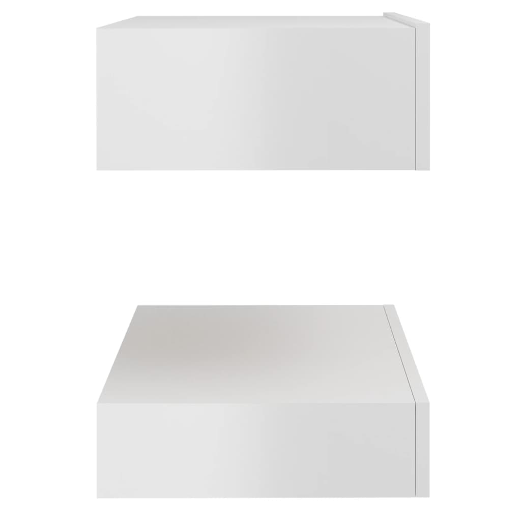 vidaXL Nachtkastje 60x35 cm spaanplaat hoogglans wit