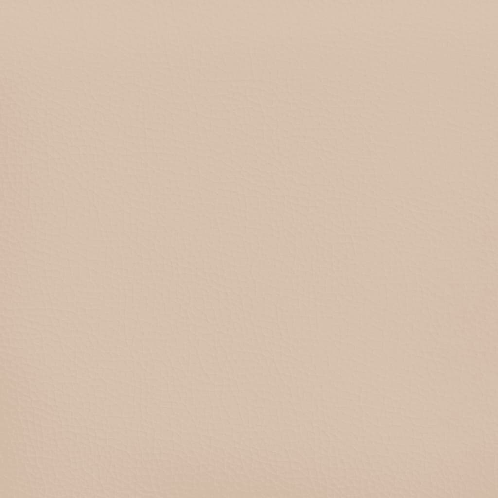 vidaXL Hoofdbord met randen 183x16x78/88 cm kunstleer cappuccinokleur